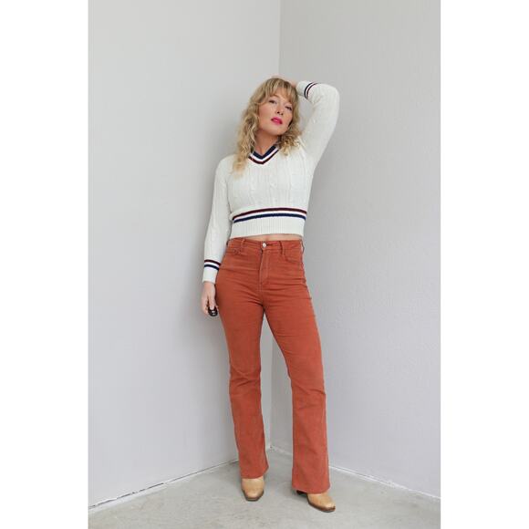 1960's Vintage Pickwick Cable Knit Tennis Sweater ~ Women's XXS XS ~ Kid's LG - Picture 3 of 9